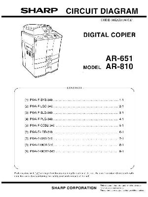 Сервисная инструкция Sharp AR-651, 810 CIRCUIT DIAGRAMS ― Manual-Shop.ru