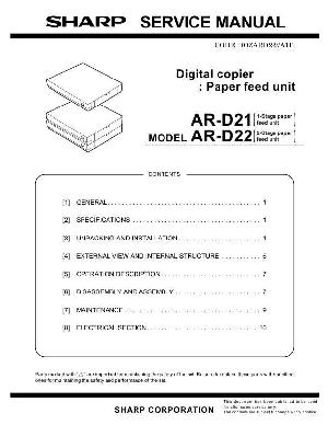 Сервисная инструкция Sharp AR-D21, D22 ― Manual-Shop.ru