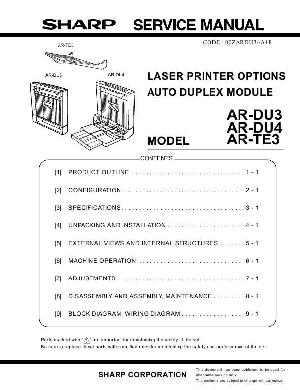 Сервисная инструкция Sharp AR-DU3, DU4, TE3 ― Manual-Shop.ru