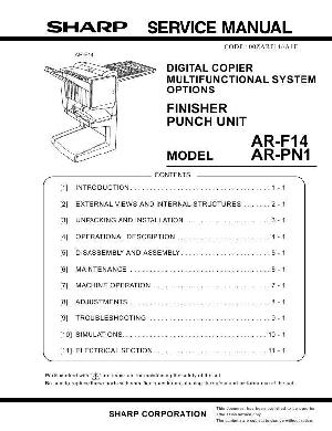 Service manual Sharp AR-F14, PN1 ― Manual-Shop.ru