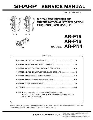 Сервисная инструкция Sharp AR-F15, F16, PN4 ― Manual-Shop.ru