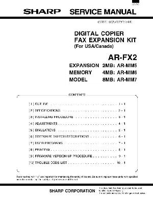 Сервисная инструкция Sharp AR-FX2 ― Manual-Shop.ru