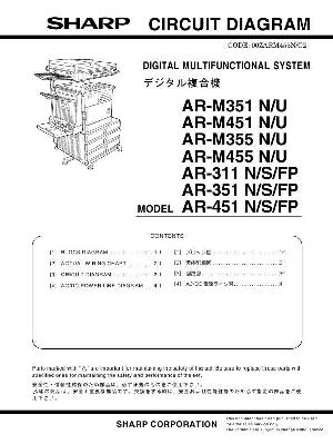 Сервисная инструкция Sharp AR-M351, M451, M355, M455, 311, 351, 451 CIRCUIT DIAGRAM ― Manual-Shop.ru