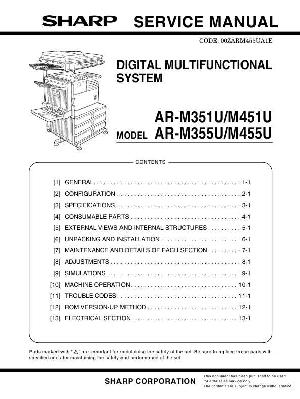 Сервисная инструкция Sharp AR-M351U, M451U, M355U, M455U ― Manual-Shop.ru