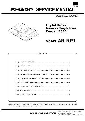 Сервисная инструкция Sharp AR-RP1 ― Manual-Shop.ru