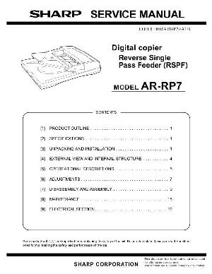 Сервисная инструкция Sharp AR-RP7 ― Manual-Shop.ru