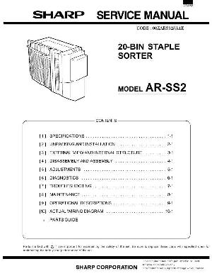 Сервисная инструкция Sharp AR-SS2 ― Manual-Shop.ru