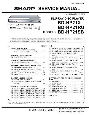 Сервисная инструкция Sharp BD-HP21RU ― Manual-Shop.ru