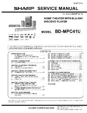 Сервисная инструкция Sharp BD-MPC41U ― Manual-Shop.ru