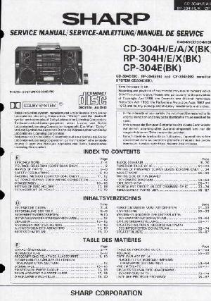 Service manual Sharp CD-304 CP-304 RP-304 ― Manual-Shop.ru