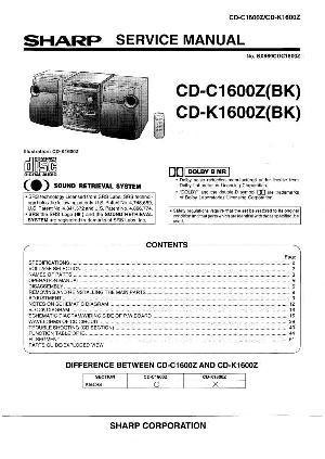 Сервисная инструкция Sharp CD-C1600Z, CD-K1600Z ― Manual-Shop.ru