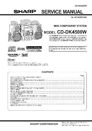 Сервисная инструкция Sharp CD-DK4500W ― Manual-Shop.ru