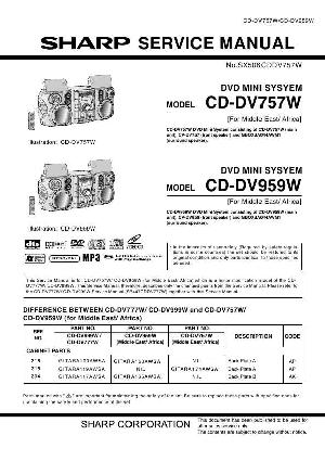 Сервисная инструкция Sharp CD-DV757W, CD-DV959W ― Manual-Shop.ru