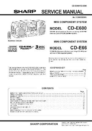 Service manual Sharp CD-E600, CD-E66 ― Manual-Shop.ru