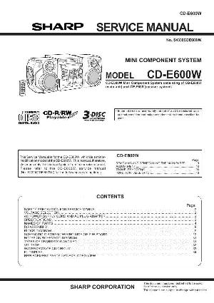 Сервисная инструкция Sharp CD-E600W ― Manual-Shop.ru