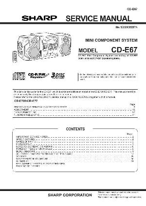 Service manual SHARP CD-E67 ― Manual-Shop.ru