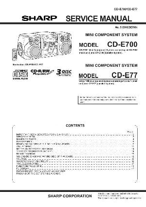 Сервисная инструкция SHARP CD-E700, CD-E77 ― Manual-Shop.ru