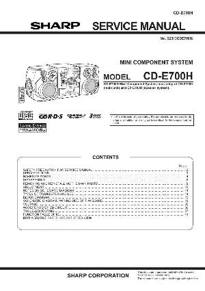 Сервисная инструкция Sharp CD-E700H ― Manual-Shop.ru