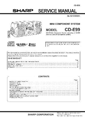 Сервисная инструкция SHARP CD-E99 ― Manual-Shop.ru