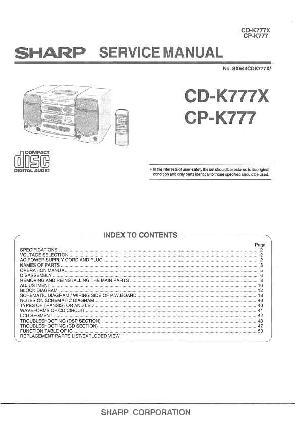 Сервисная инструкция Sharp CD-K777X ― Manual-Shop.ru