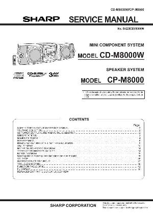 Сервисная инструкция Sharp CD-M8000W ― Manual-Shop.ru