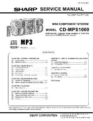Сервисная инструкция Sharp CD-MPS1000 ― Manual-Shop.ru