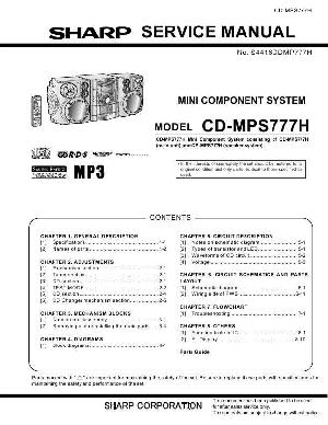 Сервисная инструкция Sharp CD-MPS777H ― Manual-Shop.ru