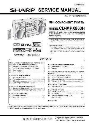 Сервисная инструкция SHARP CD-MPX860H ― Manual-Shop.ru