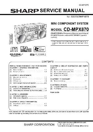 Сервисная инструкция Sharp CD-MPX870 ― Manual-Shop.ru