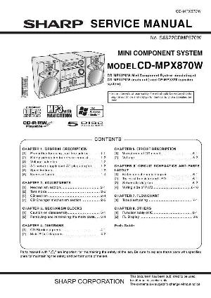Сервисная инструкция Sharp CD-MPX870W ― Manual-Shop.ru
