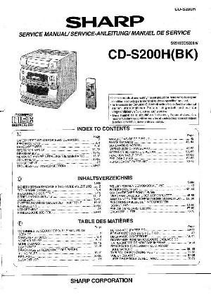 Сервисная инструкция Sharp CD-S200H ― Manual-Shop.ru