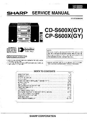 Сервисная инструкция Sharp CD-S600X, CP-S600X ― Manual-Shop.ru