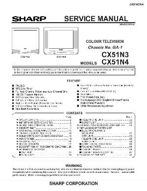 Сервисная инструкция Sharp CX51N3, CX51N4 ― Manual-Shop.ru