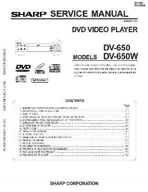 Сервисная инструкция Sharp DV-650W ― Manual-Shop.ru