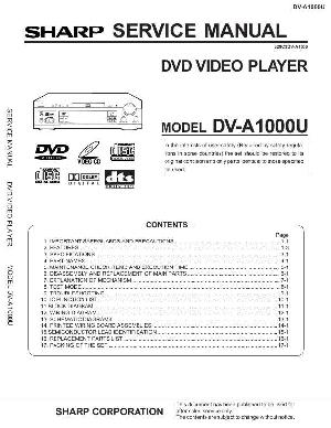 Сервисная инструкция Sharp DV-A1000U ― Manual-Shop.ru