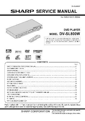 Сервисная инструкция Sharp DV-SL800W ― Manual-Shop.ru
