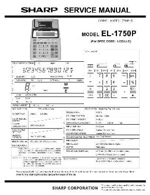 Сервисная инструкция Sharp EL-1750P ― Manual-Shop.ru