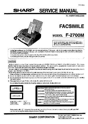 Сервисная инструкция Sharp F-2700MS ― Manual-Shop.ru