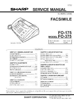 Сервисная инструкция Sharp FO-175, FO-375 ― Manual-Shop.ru