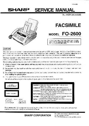 Сервисная инструкция Sharp FO-2600 ― Manual-Shop.ru