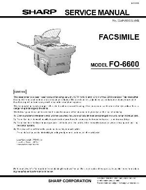 Сервисная инструкция Sharp FO-6600 ― Manual-Shop.ru