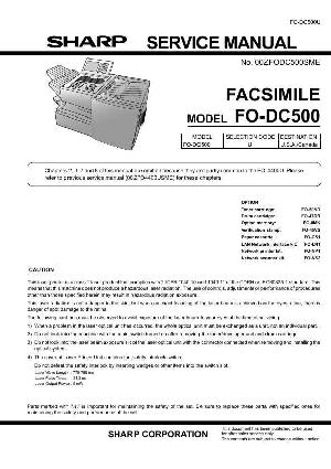 Сервисная инструкция Sharp FO-DC500 ― Manual-Shop.ru
