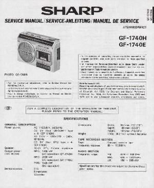 Сервисная инструкция Sharp GF-1740E H ― Manual-Shop.ru