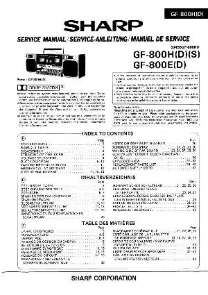 Сервисная инструкция Sharp GF-800H, GF-800E ― Manual-Shop.ru