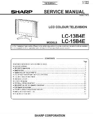 Сервисная инструкция Sharp LC-13B4E, LC-15B4E ― Manual-Shop.ru