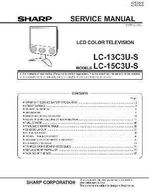 Сервисная инструкция Sharp LC-13C3U, LC-15C3U-S ― Manual-Shop.ru