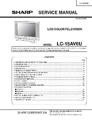 Сервисная инструкция Sharp LC-15AV6U ― Manual-Shop.ru