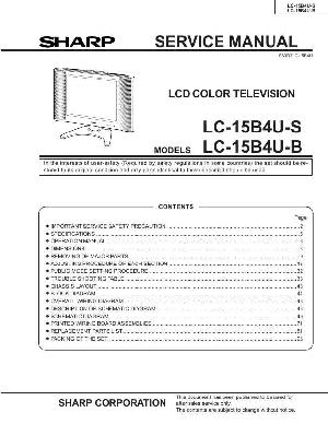 Сервисная инструкция Sharp LC-15B4U ― Manual-Shop.ru
