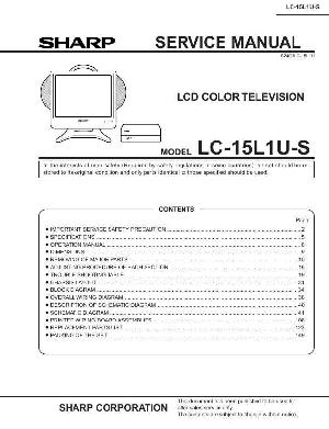Сервисная инструкция Sharp LC-15L1U-S ― Manual-Shop.ru