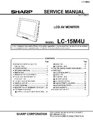 Сервисная инструкция Sharp LC-15M4U ― Manual-Shop.ru